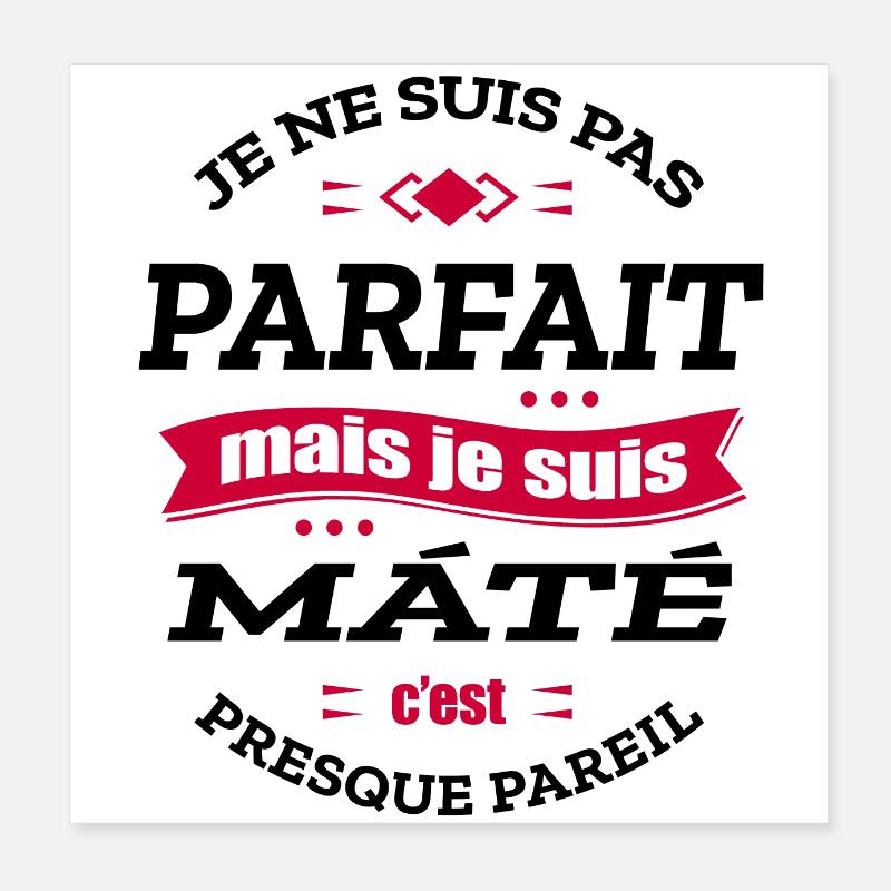MÁTÉ PARFAIT - PRENOM MÁTÉ Poster 20 x 20 cm