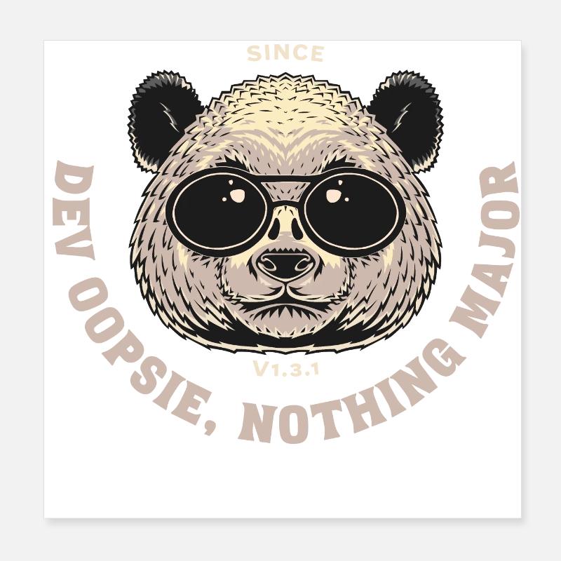 DevOps : Oopsie Panda - rien de majeur Poster 20 x 20 cm