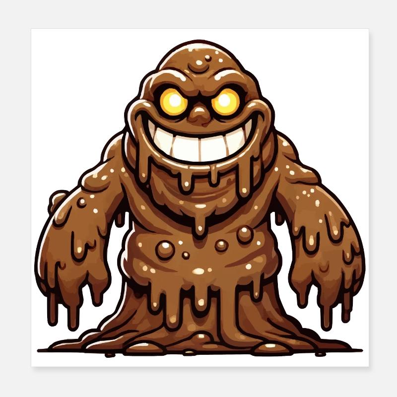 monstre de boue Poster 20 x 20 cm