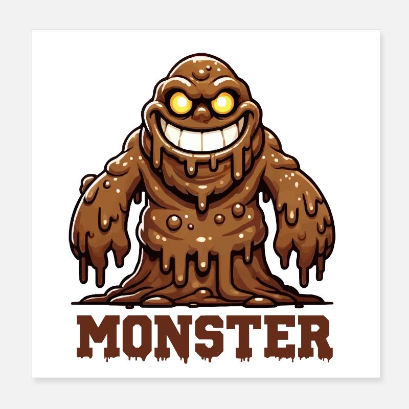 Monstre de boue Poster 20 x 20 cm