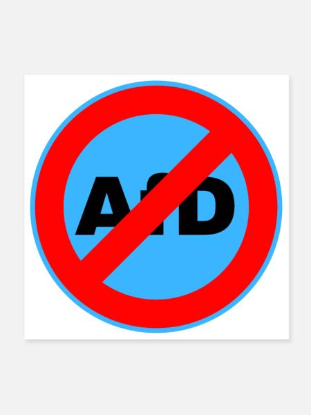 AFD ABWÄHLEN! - Poster 20x20 cm - Weiß