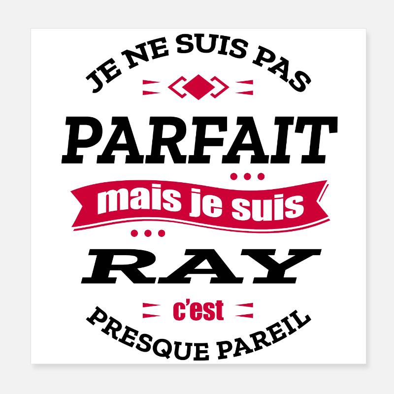 RAY PARFAIT - PRENOM RAY Poster 20 x 20 cm