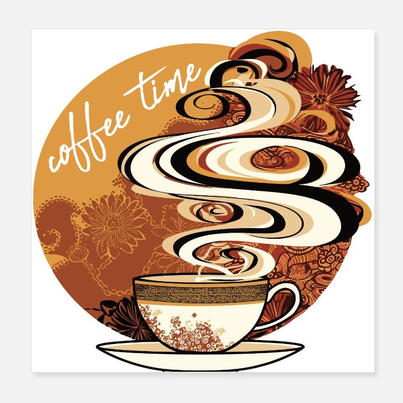 L’heure du café Poster 20 x 20 cm