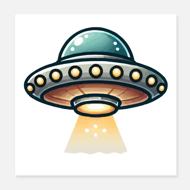 UFO Poster 8" x 8" (20x20 cm)
