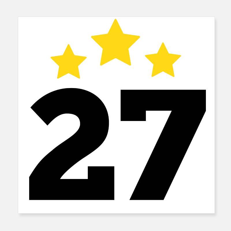 27 Year Star - 27th Anniversary Gift Poster 8" x 8" (20x20 cm)