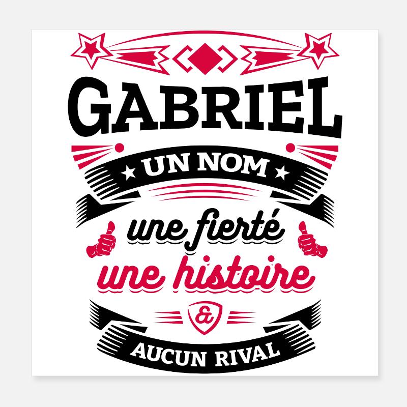 GABRIEL UN NOM UNE FIERTÉ AUCUN RIVAL Poster 20 x 20 cm
