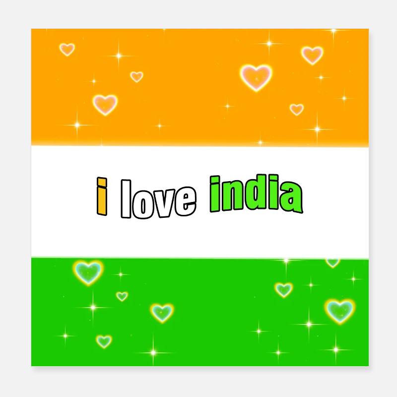 i love india Poster 8" x 8" (20x20 cm)