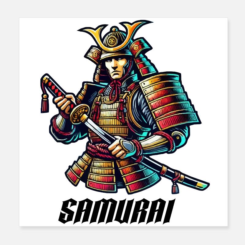 samouraï Poster 20 x 20 cm