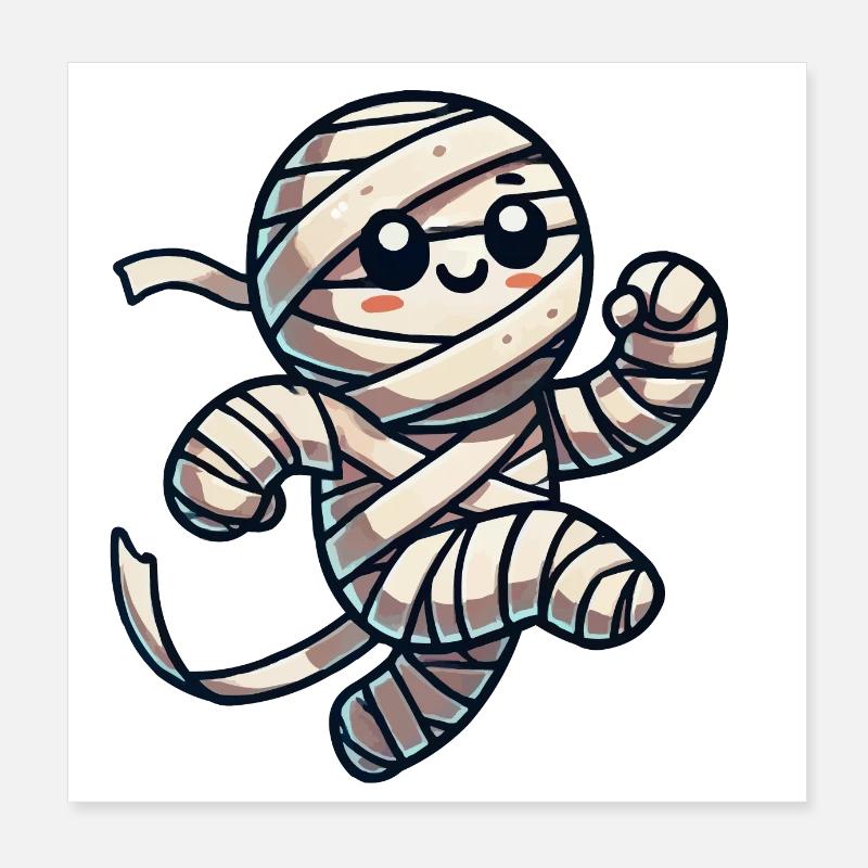 mummy comic Poster 8" x 8" (20x20 cm)