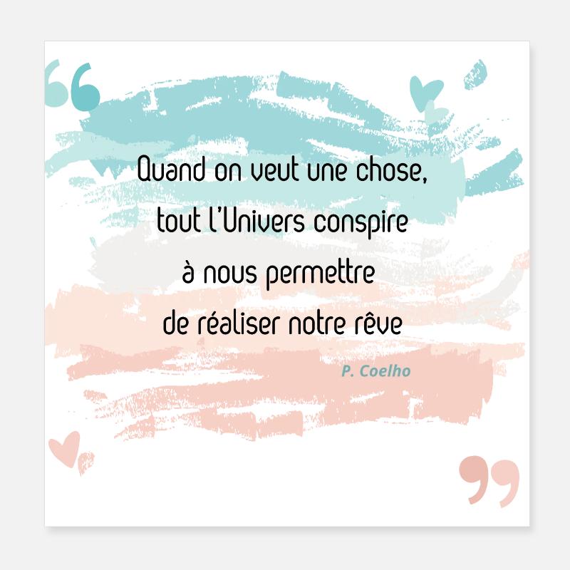 Citation sur la vie, alchimiste Poster 20 x 20 cm