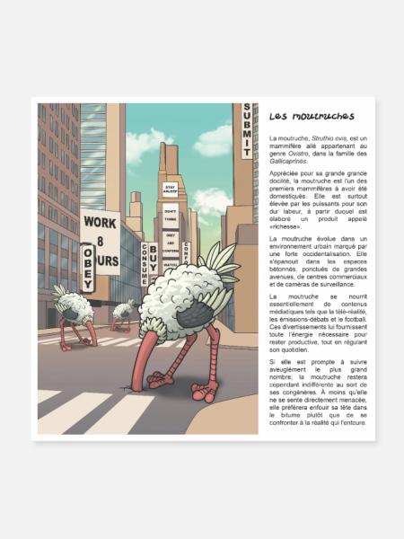 Mäuler - Poster 20x20 cm - Weiß