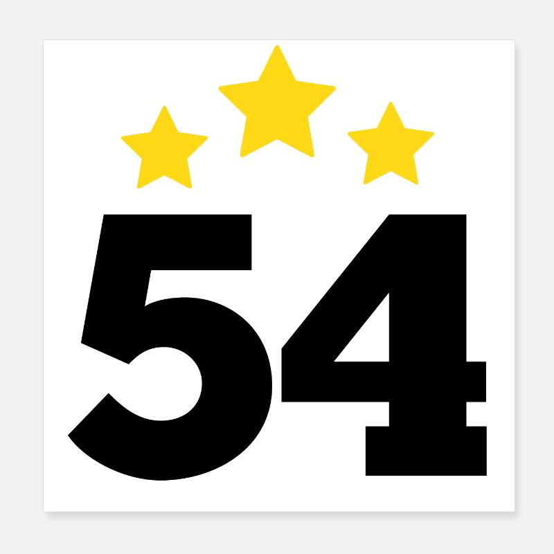 54 Years Star - 54th Anniversary Gift Poster 8" x 8" (20x20 cm)