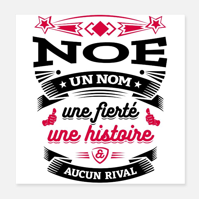 NOÉ UN NOM UNE FIERTÉ AUCUN RIVAL Poster 20 x 20 cm