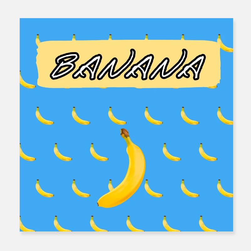Banana Poster 20x20 cm