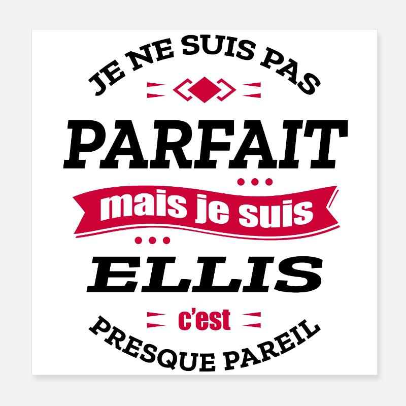 ELLIS PARFAIT - PRENOM ELLIS Poster 20 x 20 cm