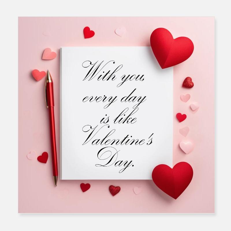 Amour éternel - Cadeau de la Saint-Valentin Poster 20 x 20 cm