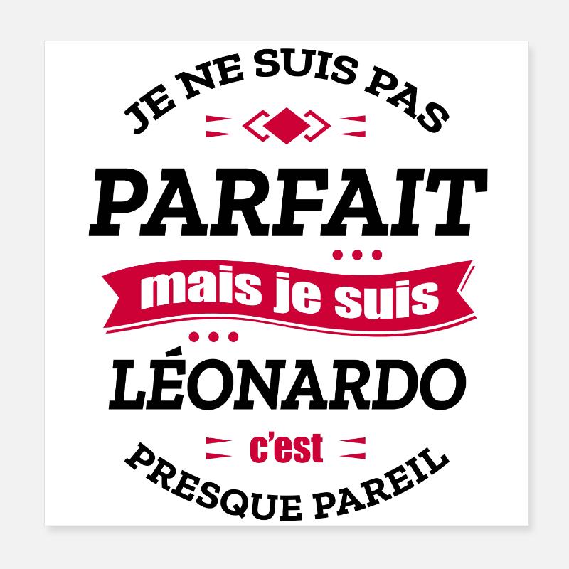 LÉONARDO PARFAIT - PRENOM LÉONARDO Poster 20 x 20 cm