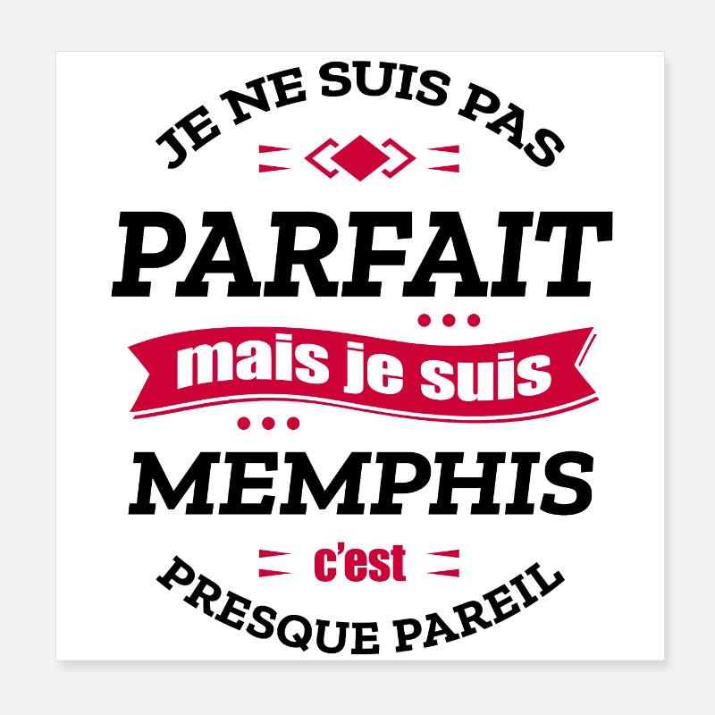 MEMPHIS PARFAIT - PRENOM MEMPHIS Poster 20 x 20 cm