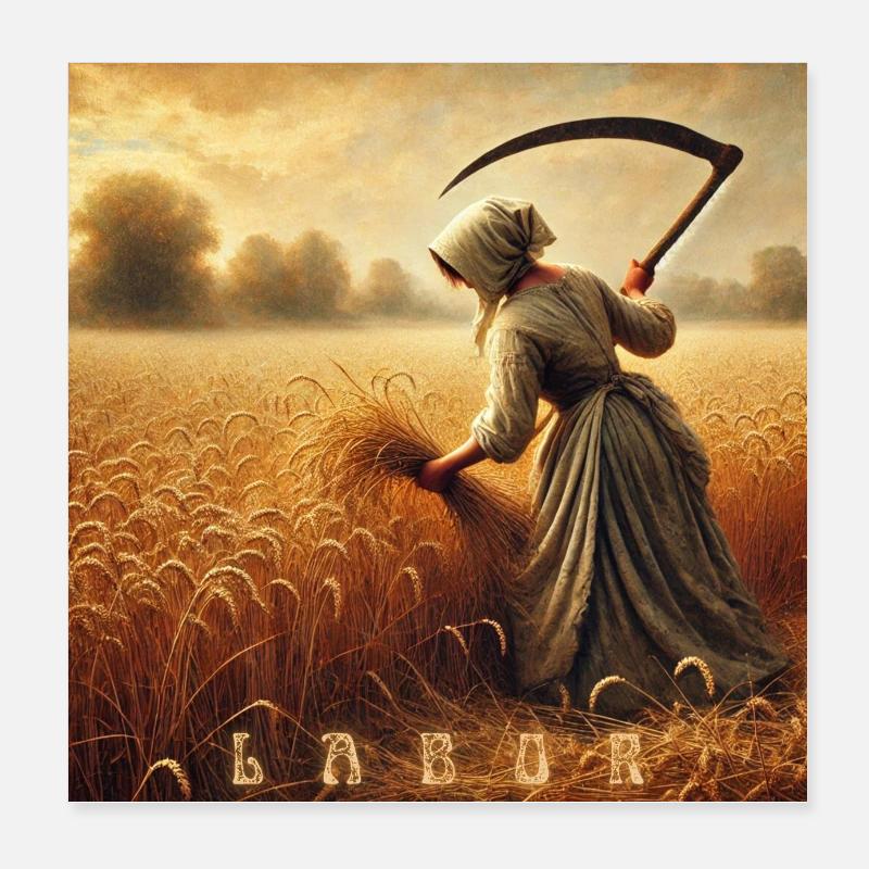 LABOR - Poster 20 x 20 cm - blanc