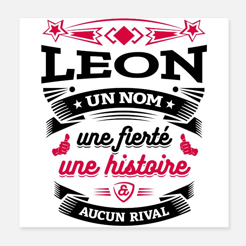 LEON UN NOM UNE FIERTÉ AUCUN RIVAL Poster 20 x 20 cm