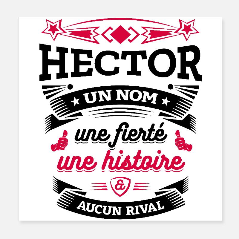 HECTOR UN NOM UNE FIERTÉ AUCUN RIVAL Poster 20 x 20 cm