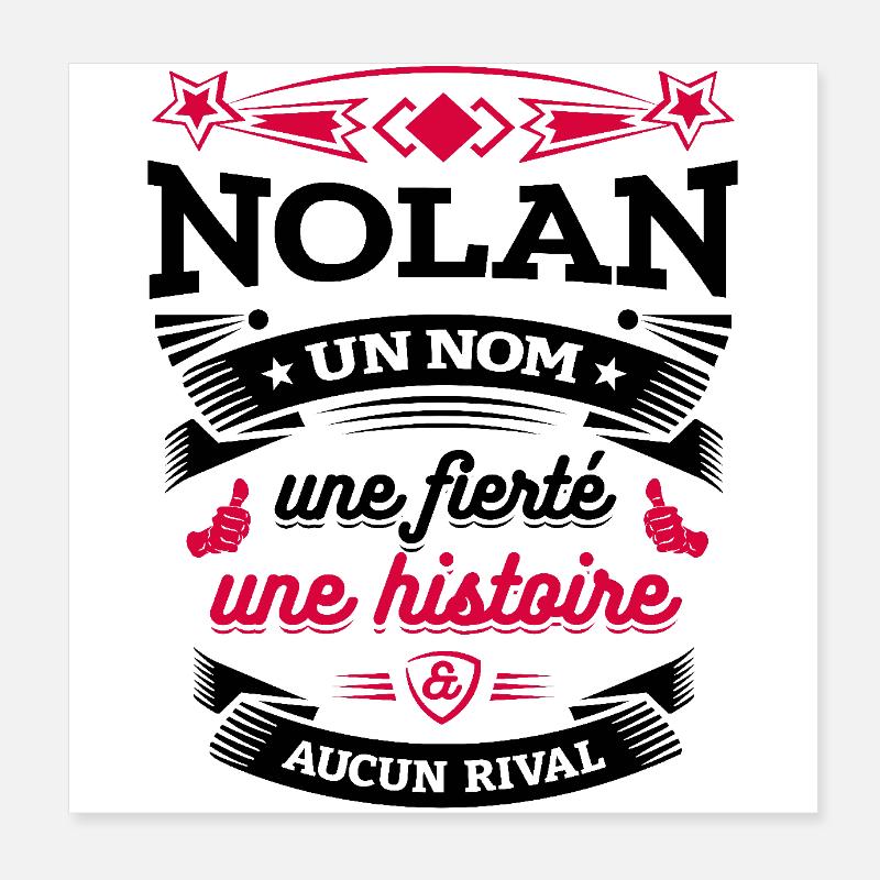 NOLAN UN NOM UNE FIERTÉ AUCUN RIVAL Poster 20 x 20 cm