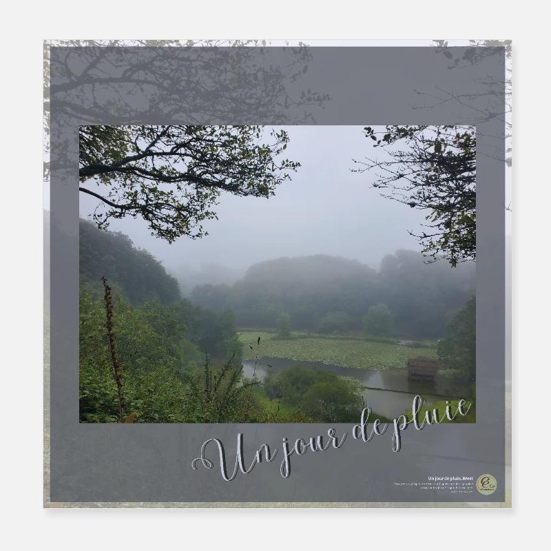 Ein regnerischer Tag, Brest, quadratisches Format Poster 20x20 cm
