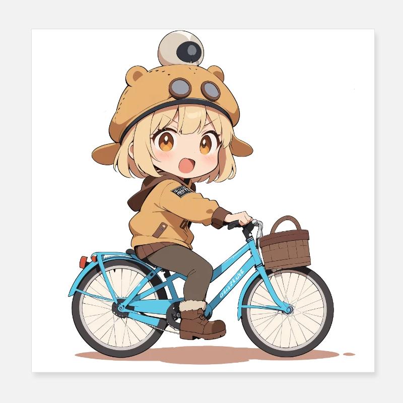 Lets Ride Poster 20x20 cm