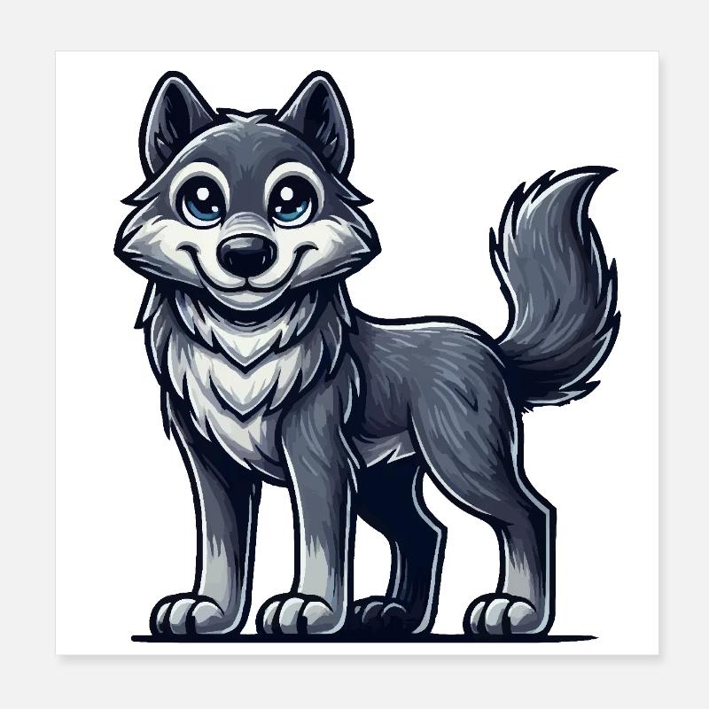 loup Poster 20 x 20 cm