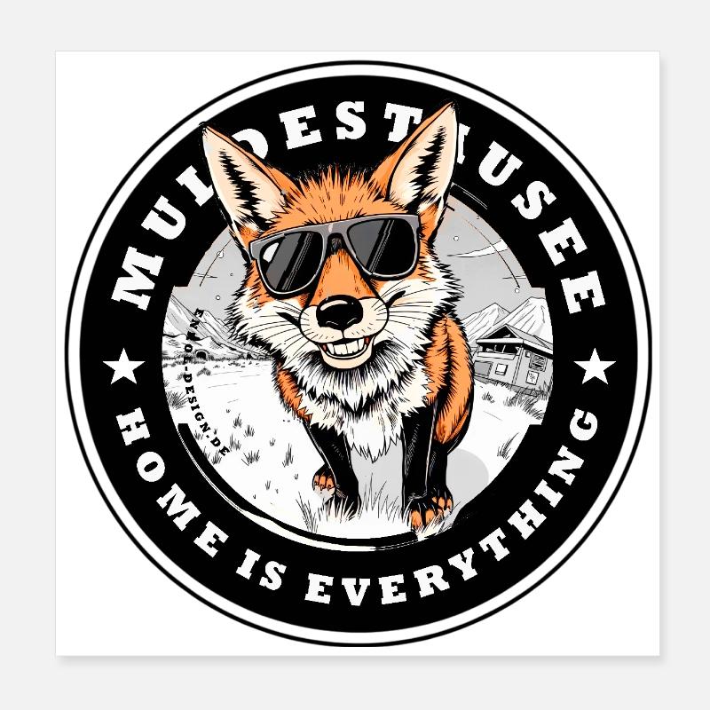 Muldesausee Fuchs – EnrolDesign Edition Poster 20x20 cm