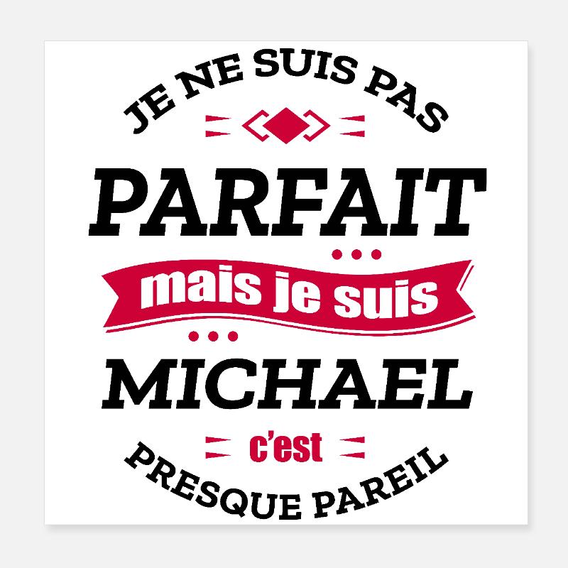 MICHAEL PARFAIT - PRENOM MICHAEL Poster 20 x 20 cm