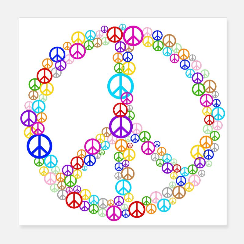 Peace in Peaces Poster 8" x 8" (20x20 cm)