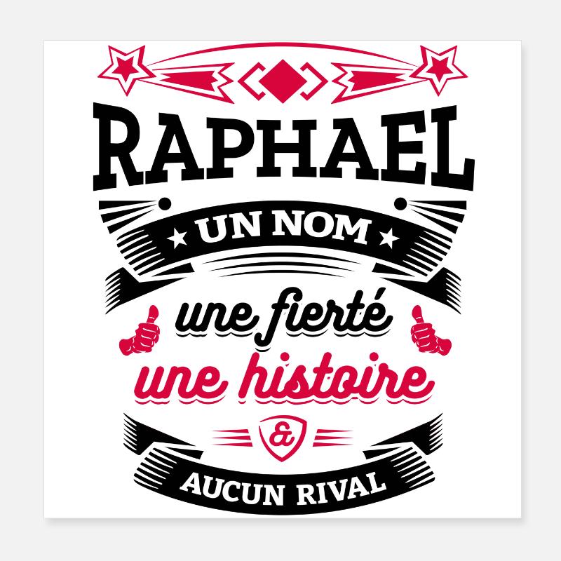 RAPHAEL UN NOM UNE FIERTÉ AUCUN RIVAL Poster 20 x 20 cm