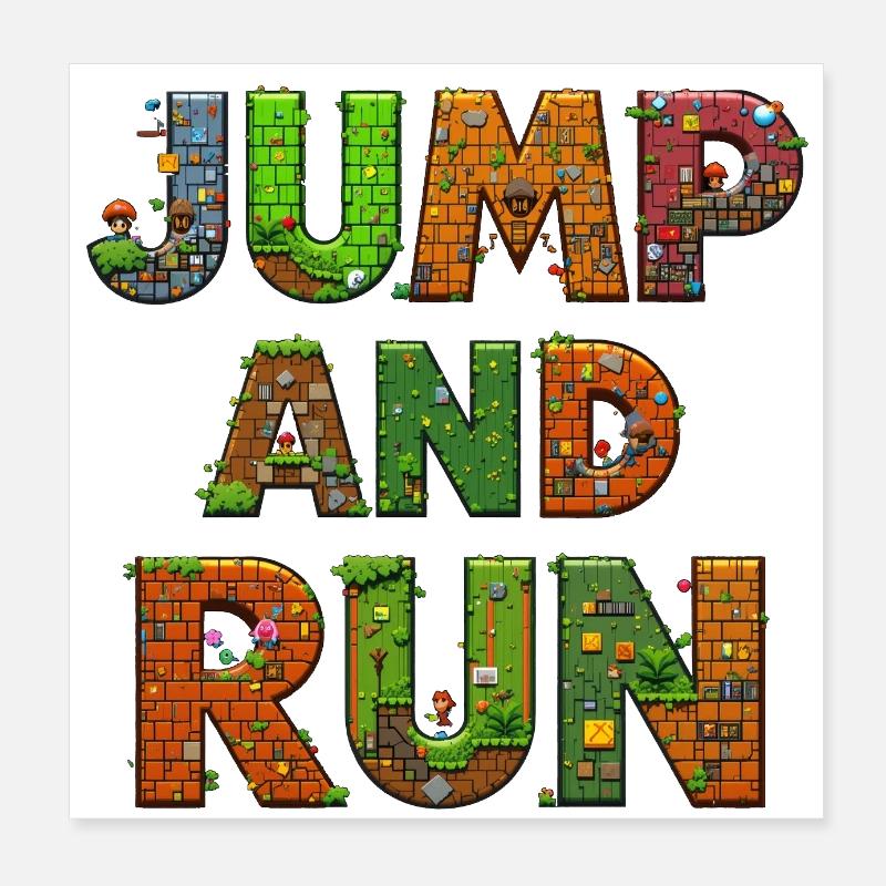 jump and run 2 Poster 20x20 cm