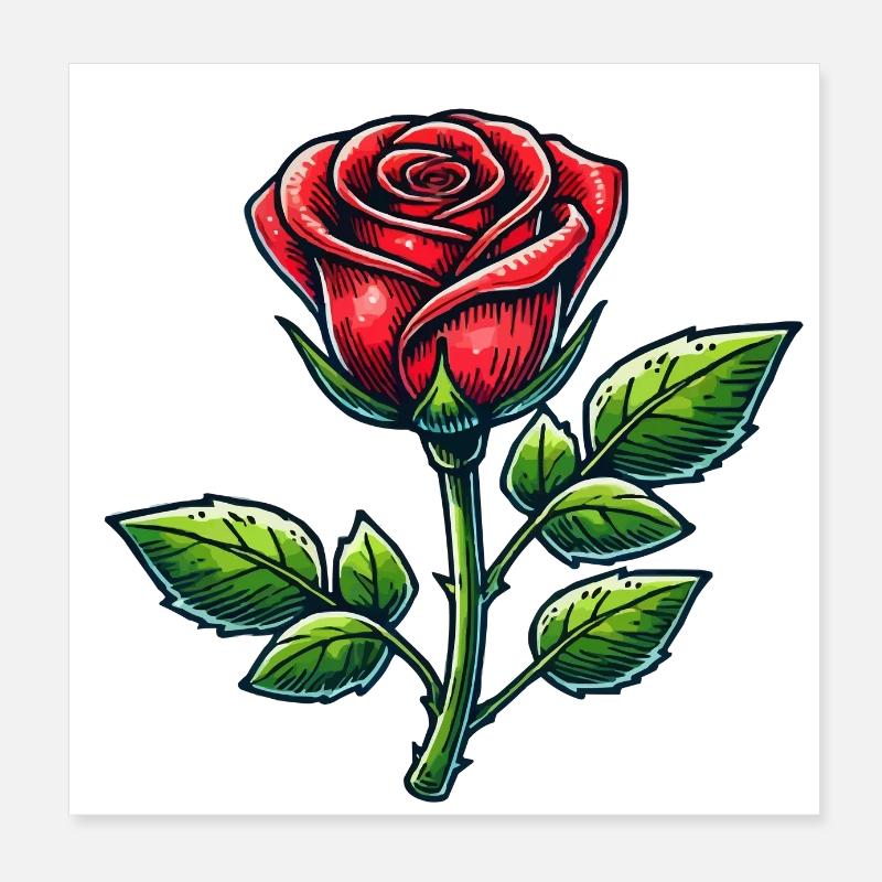 rose Poster 20x20 cm