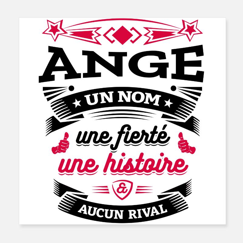 ANGE UN NOM UNE FIERTÉ AUCUN RIVAL Poster 20 x 20 cm