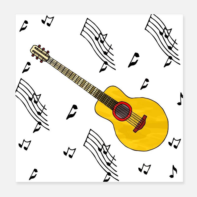 Chitarra Poster 20x20 cm