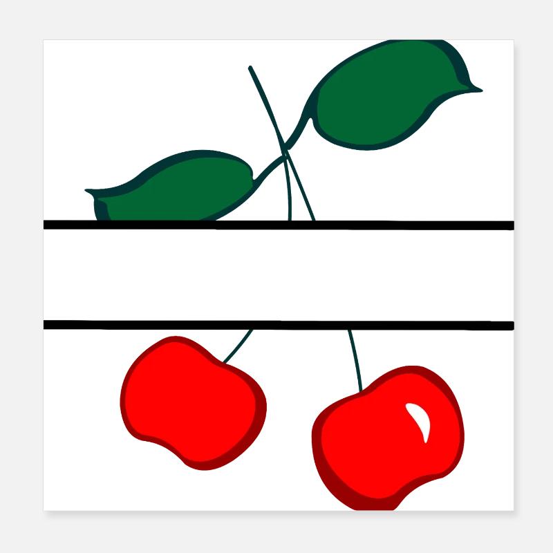 Kirsch-Banner Poster 20x20 cm