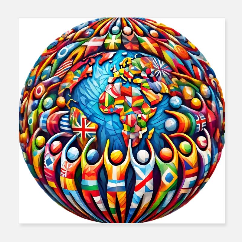 Unity in Diversity – Gemeinsam stark Poster 20x20 cm