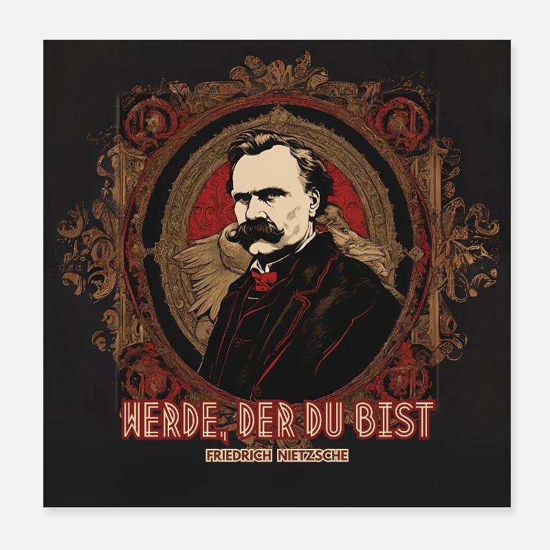 Werde, der du bist – Friedrich Nietzsche Poster 20x20 cm