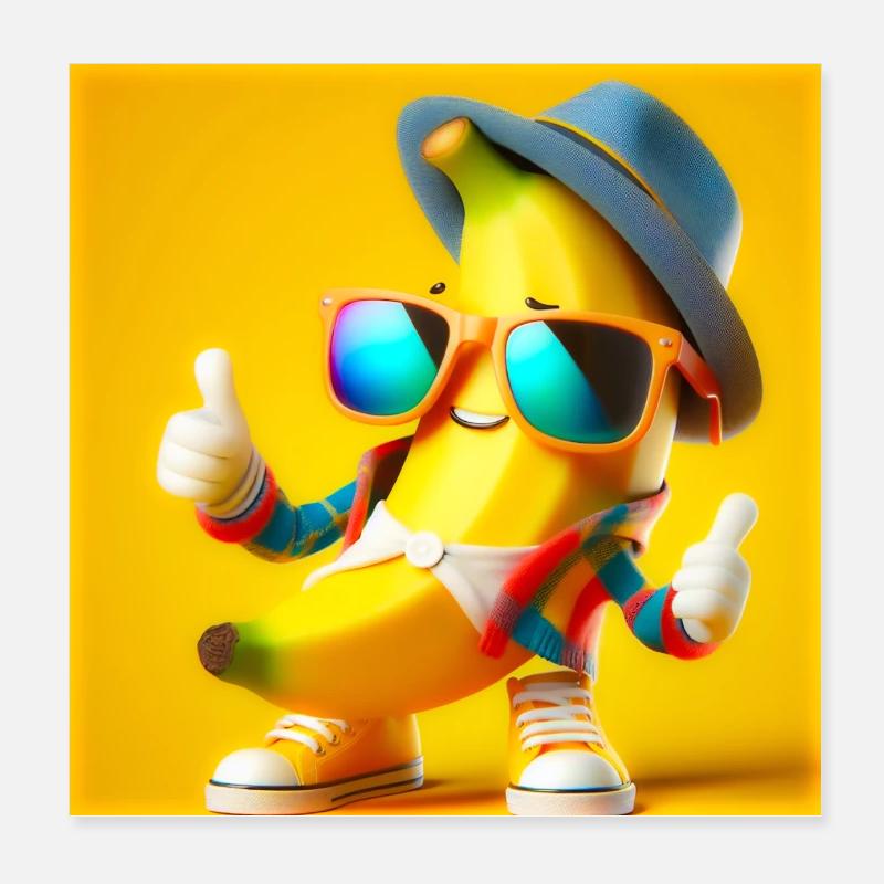 Banane Poster 20 x 20 cm