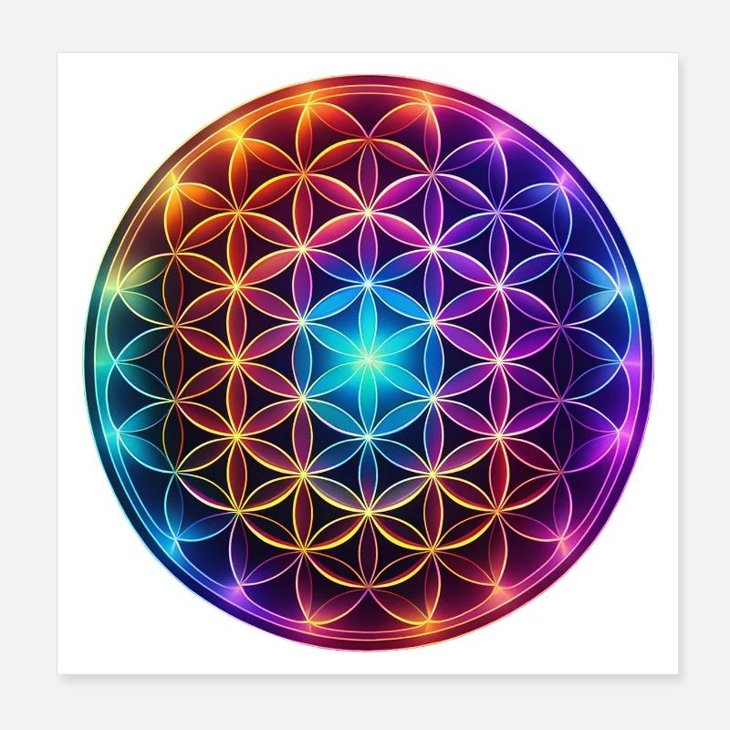 Blume des Lebens Poster 20x20 cm
