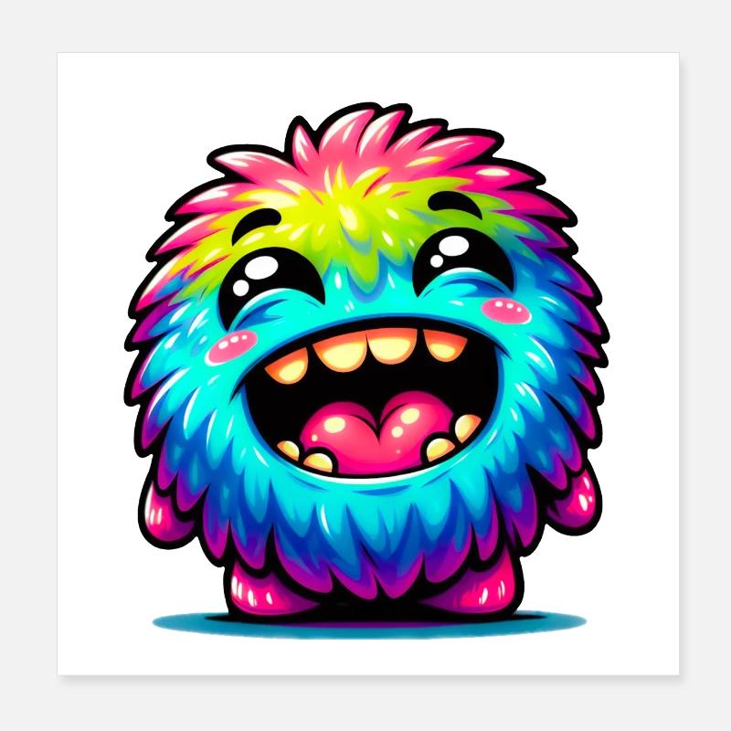 Little cute monster Poster 8" x 8" (20x20 cm)