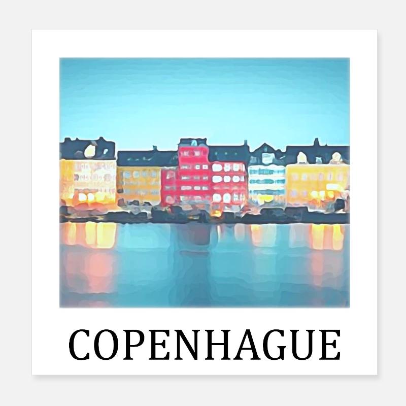 Copenhague Poster 20 x 20 cm