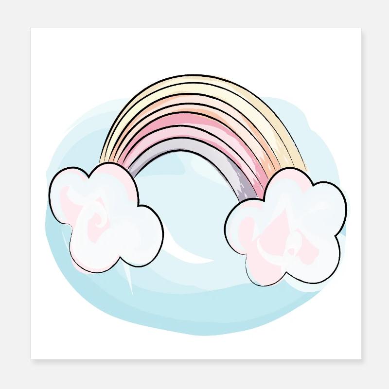 Rainbow Poster 8" x 8" (20x20 cm)