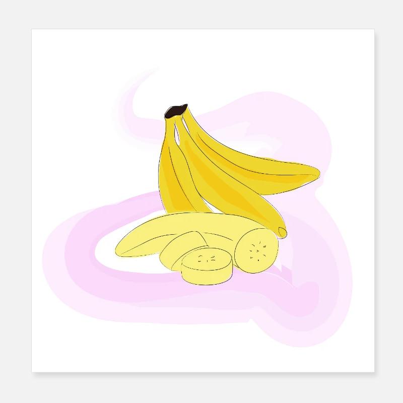 Banane Poster 20x20 cm