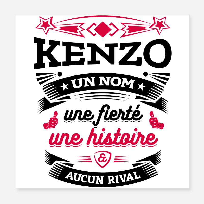 KENZO UN NOM UNE FIERTÉ AUCUN RIVAL Poster 20 x 20 cm