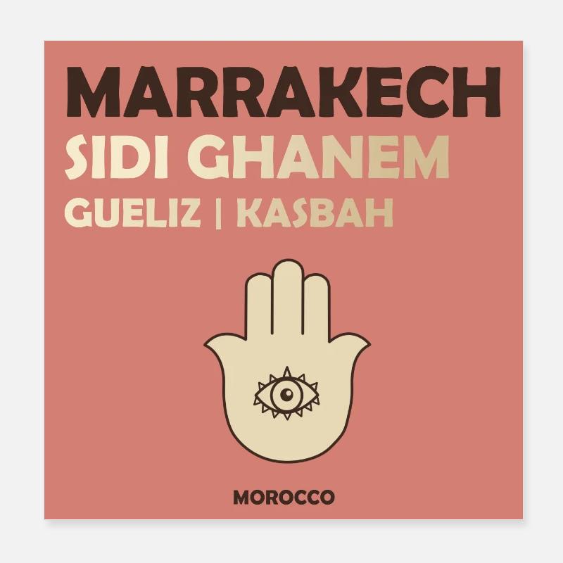 Marrakesch, Marokko Poster 20x20 cm