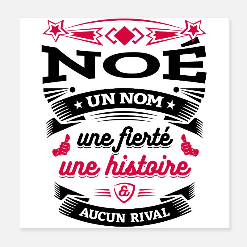 NOÉ UN NOM UNE FIERTÉ AUCUN RIVAL Poster 20 x 20 cm