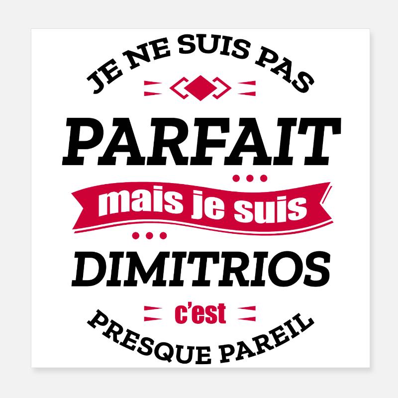 DIMITRIOS PARFAIT - PRENOM DIMITRIOS Poster 20 x 20 cm